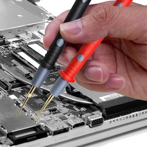 22-Piece Multimeter Test Lead Kit, Back Probe Test Leads,Multimeter Probes,Test Leads with Alligator Clips, Replaceable Gold-Plated Probes,Soft Silicone Wire ,for Digital Multi Tester