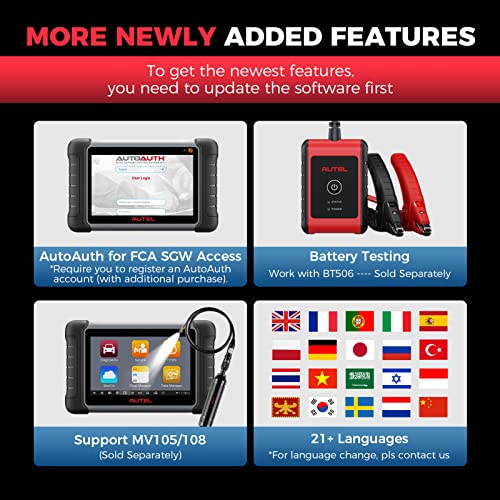 Autel MaxiCOM MK808S-TS Scanner, Complete TPMS Check/Activate/Relearn Tool, Same as MX808S-TS MK808Z-TS, 28+Service, BT Full System Scan, Bidirectional, FCA AutoAuth,Upgrade of MK808BT PRO MK808S