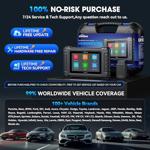 ICARZON UR1000 Wireless Diagnostic Tool for All Cars, All System OBD2 Scanner 49 Resets, 40000+ Bidirectional Test, Battery Registration, TPMS Programming, CANFD, Free Update