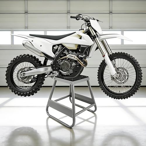 Nilight Universal Dirtbike Pit Stand Non-Slip Rubber Top 1000LBS Capacity | Off-Road Steel Heavy Duty Moto Removable Maintenance Motocross Stand Hoist Lift Jack Silver - color: Dirtbike Pit Stand