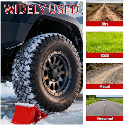 4 Pack Wheel Chocks, Heavy Duty Non Slip Wheel Chocks with Rope, Plastic Hard Wheel Stoppers Block for Camper Cars, RV Trailer, Trucks, Red - color: Red