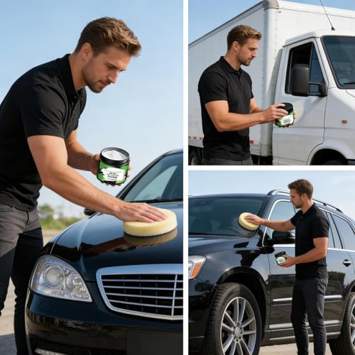Windshield Polishing Powder,100g Cleaning Powder for Windshield, Glass Water Spot Remover,Glass Polishing Powders, for Outdoor Garage Vehicle Car Truck SUV RV Sedan