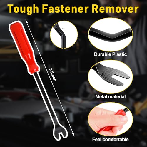 2Sets 260PCS Car Bumper Retainer Clips Kit - Auto Plastic Rivets & Push Fasteners Set, Most Popular Sizes for Door Trim, Panel, Fender - Compatible with GM, Ford, Toyota, Honda, Chrysler - size: 2X260pcs+5tool
