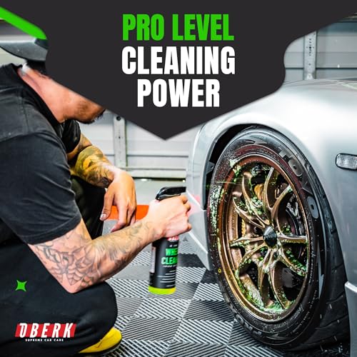 Oberk 2-in-1 Wheel Cleaner & Iron Remover – pH Neutral Iron Decon Spray for Car Detailing – Safe on Painted, Chrome, Aluminum, Powder-Coated Wheels (2 in1 Wheel Cleaner 16 oz) - size: 2 in1 Wheel Cleaner 16 oz