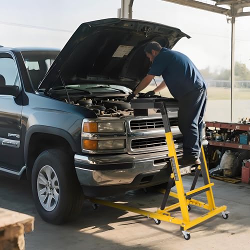 Top Automotive Creeper,Engine Topside Creeper with Adjustable Height 49.21 in to 68.89 in, 400 LBS Capacity High Topside Creeper,6 Swivel Caster Wheels, Heavy Duty Foldable Garage Creepers for Auto | 400 LBS Capacity High Mechanic Creeper, 6 Swivel Caster