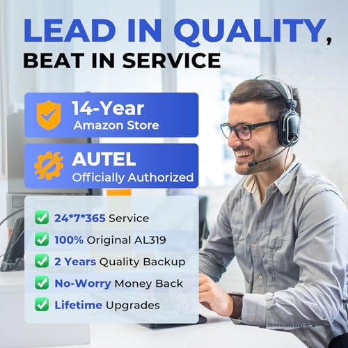Autel AL319 Professional OBD2 Scanner, Enhanced Check Engine Code Reader | Reset Fault Code, Live Data, Freeze Frame, CAN Car Diagnostic Scan Tool for All OBDII Vehicles After 1996, 2026 Upgraded