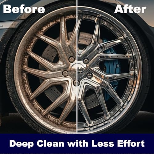EZ Detail Brush Little - Wheel Rim Cleaner for Cars, Bike, Trucks, Motorcycle, and Other Vehicles. Non-Scratch Auto Detailing Tool, Easily reaches Nook and Crannies - color: Blue