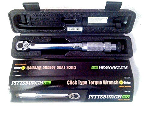 1 Pc of Pittsburgh Pro 1/4 in. Drive Reversible Click Type Torque Wrench, NEW