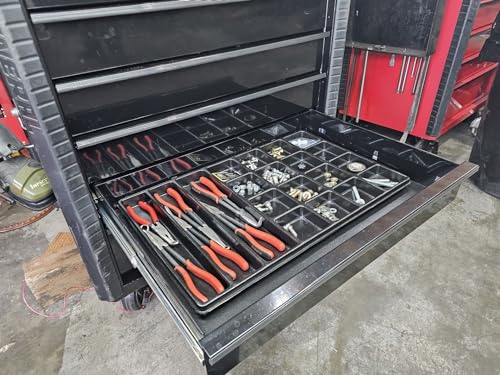 Protoco 3019 Utility Tool Tray Tool Box Organizer with 25 inch (L) x 15.5 inch (W) x 1.25 inch (H) Dims and Built from a Durable Rubberized Compound to Protect and Keep Your Tool Box Organized - style: 3019