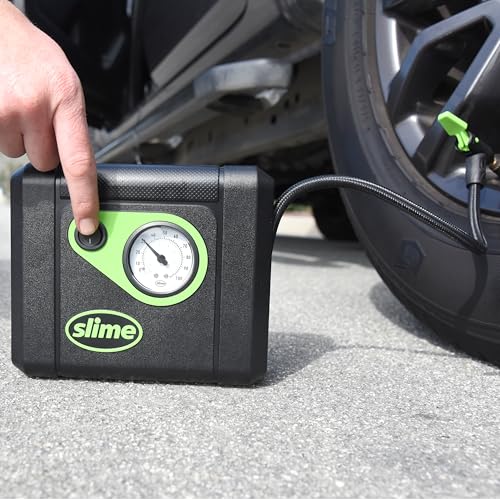 Slime Tire Inflator XL 40090, Quickly Inflates Large Tires of Trucks & SUVs, Quick Connect Air Hose & Space Saving Cord Storage, Inflates Tire in 5/7 mins - style: XL