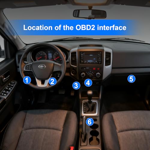 OBD2 Scanner Bluetooth for iPhone/Android-Auto Diagnostic Tool | 1.Compatible with iOS and Android 2.No software subscription fees 3.Supports OBD2-compliant vehicles (1996 and newer)