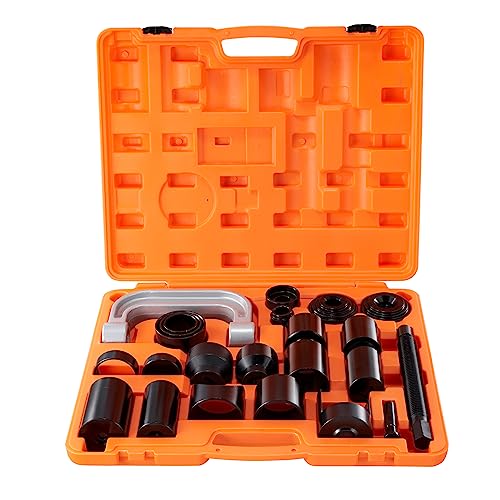 VEVOR Ball Joint Press Kit, 23 pcsTool Kit, C-Press Ball Joint Removal and Install Tools, for Most 2WD and 4WD Cars, Including 2-9/64 Inch,1-59/64 Inch Ball Joint Sockets Compatible with Chrysle - style: 23 PCS
