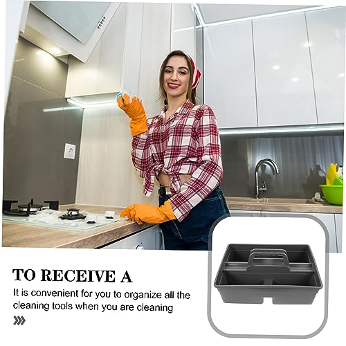 Uonlytech Portable Hand-held Cleaning Tool Organizer for Home Sturdy Storage Box with Handle for Cleaning Supplies and Car Repair Tools for Kitchen Bathroom and Pantry Organization