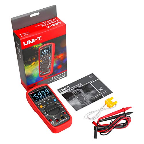 UNI-T True RMS Digital Multimeter UT139S, Auto/Manual Range 6000 Counts NCV LPF/LoZ (ACV) Analog Bar Bandwidth Measures AC DC Voltage AC DC Current Resistance Capacitance Frequency Temperature Duty Cy - size: UT139S