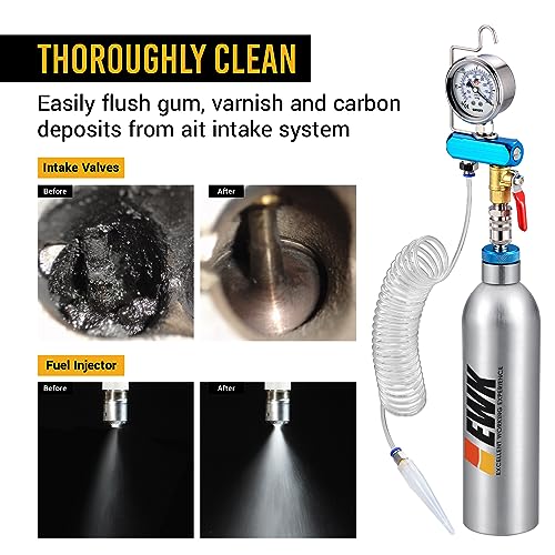 EWK Fuel Injection Cleaning Canister, Vacuum Intake Valve & Combustion Chamber Cleaner Tool for Gasoline Engines, Vacuum System Pressure Test