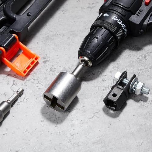 3 Pcs Scissor Jack Adapters Tool Heavy-Duty Universal Jack Socket Adapter for Hand Drill Scissor Car Jacks with a 1/2 in Socket Adapter Bit for 1/2 in Impact Wrench or 13/16 in Lug Wrench