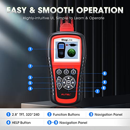 Autel OBDII OBD2 Code Reader Diaglink (DIY Version of MD802) All Systems/Modules Diagnostic for ABS, SRS, Engine, Transmission, EPB, Oil Reset