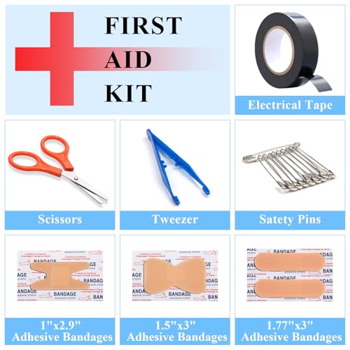 Car Emergency Roadside Assistance Kit with Jumper Cables Tire Inflator Automotive Kit for Car Vehicle