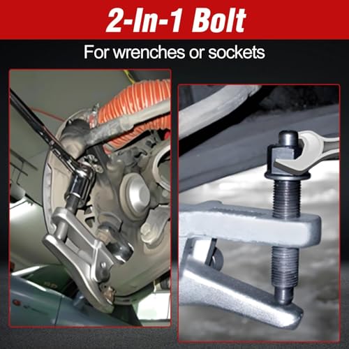 Ball Joint Separator Adjustable Ball Joint Removal Tool Opening Range 1-1/3" to 2-1/8", Universal Tie Rod Removal Tools for Separating Arms, Tie Rods, and Balls Joints on Cars, Light Trucks