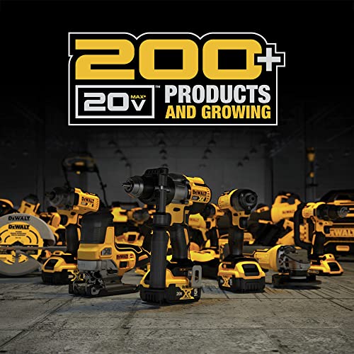 DEWALT 20V MAX* Cordless Impact Wrench Kit with Hog Ring, 1/2-Inch (DCF880HM2), Yellow
