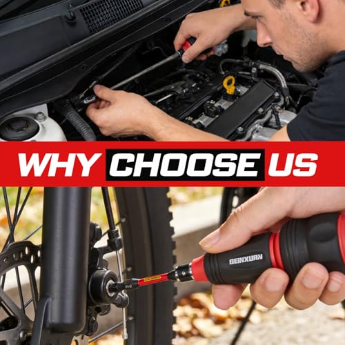 Geinxurn 33Pieces Impact Magnetic Screwdriver Set Include Stubby 2in1 Rachet Screwdriver Handle, Mini Ratchet Socket Wrench, Universal Socket,Bit Holder and Square Adapter for Repair & Outdoor Work - style: 33pcs