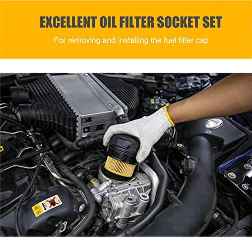 Oil Filter Socket Set 14pcs 3/8" Cap Wrenches Tool Kit