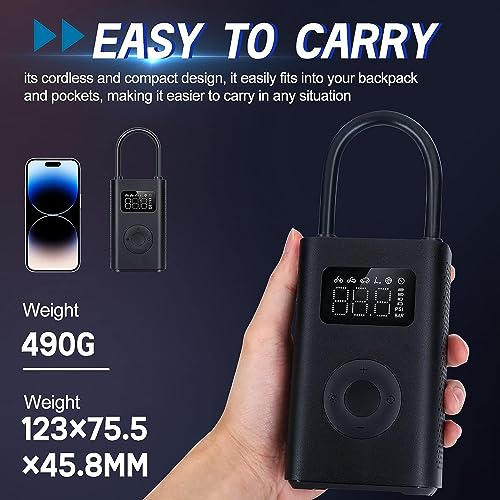 Xiaomi Portable Electric Air Compressor, 150 PSI Tire Inflator for Car, Scooter, Bike Tires and Balls - Cordless with Digital Pressure Detection