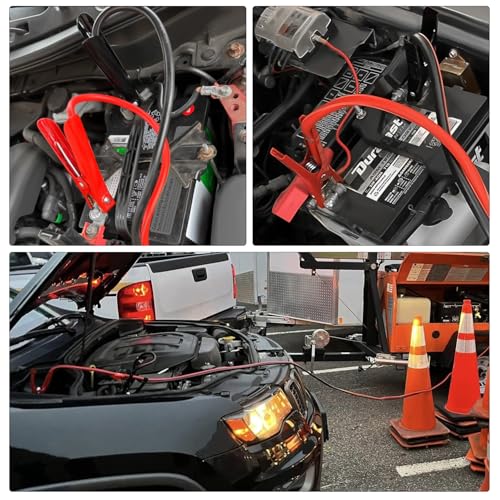 Nilight Jumper Cables for Car Battery 6 Gauge 12 FT Booster Cable Heavy Duty 450 A CCA with Carrying Bag Jump Start Emergency Kit Pickup Vans SUV Sedan Motorcycle | Booster Jump Start Cable with Storage Bag for Jump Starting Dead or Weak Batteries for Pic