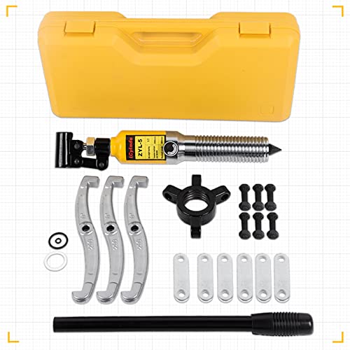 Hydraulic Gear Puller, 5 Ton Hydraulic Puller Kit Bearing Puller with Case 2 or 3 Jaws Bearing Hub Separator Hydraulic Puller Separator Tool for Pulling Hubs, Bearings, Gears, ZYL-5 - size: 5 Ton