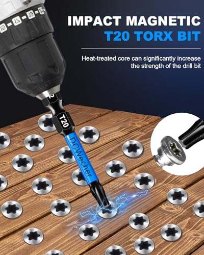 10-Pack T20 Torx Bit 2 Inch, Professional-Grade T 20 Torx Screwdriver Bits for Impact Driver, Magnetic Star Design, S2 Alloy Steel with 1/4'' Hex Shank & CNC - Machined Tips - size: T20 Torx Bit 10-PCS 2 Inch