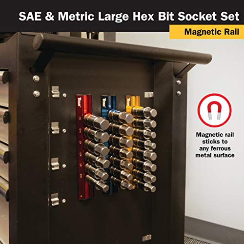 Titan 16132 SAE/Metric Large Hex Bit Socket Set - 8 Piece - style: Large SAE/Metric Hex