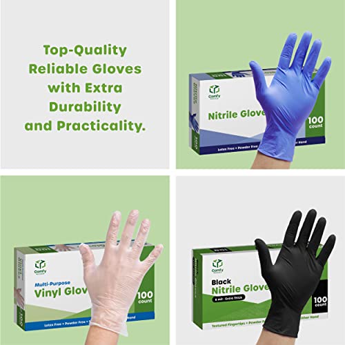 GUSTO 8 Mil Disposable Orange Nitrile Gloves HEAVY DUTY, Industrial, Diamond Texture - Formerly Comfy Package - size: X-Large, style: 100 Count