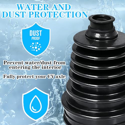 2PCS CV Boot with Expander Tool,4 Stainless Steel Clamps,6 Cable Ties,Waterproof and Dustproof Silicone CV Axle Boot Repair Kit,Universal CV Joint Boot,Protect CV Axle (2pcs+Cone Tool) - color: 2pcs+Cone Tool