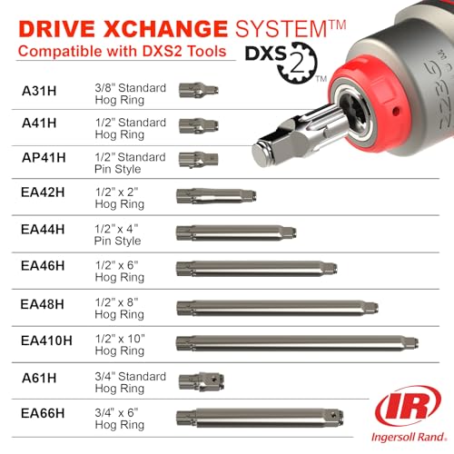 Ingersoll Rand 2236QTiMAX DXS2 1/2" Drive Air Impact Wrench with Up to 1,500 Ft-Lbs Torque Output, Gray - size: Standard Anvil (Single Unit), style: 2236 DXS2, Standard Anvil