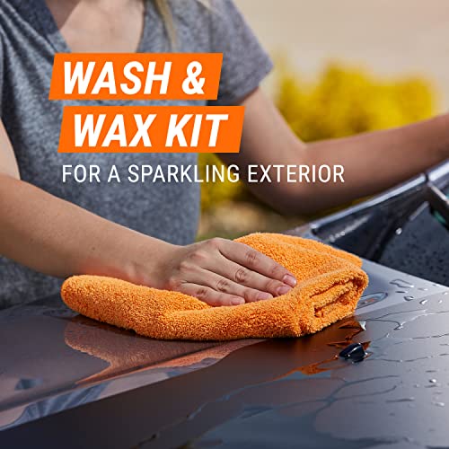 Bucket Boss Auto Boss Wash Boss Organizer for a 5 Gallon Bucket, in Black & Premier Car Care Kit by Armor All, 8 Pieces