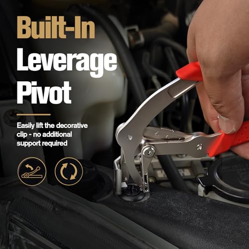 Car Clip Pliers with 40PCS Auto Fastener Clips, Panel & Trim Removal Tool Kit, Spring Loaded Clip Removal Pliers, Plastic Rivet & Push Pin Remover for Interior and Exterior Automotive Repair