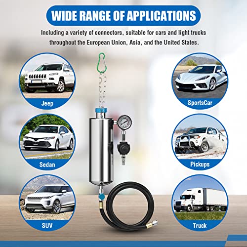 Fuel Injector Cleaner,C80 CFS Series Injector Cleaner, Automotive EFI-Fuel Injector Cleaner Machine,Non-Dismantling Fuel System Cleaner,Intake System Cleaning,TWC Converter Cleaning,1000ML 150PSI - style: C80 With Box