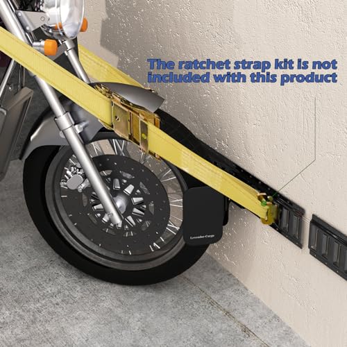 Motorcycle E-Track Wheel Chock,E Track Dirt Bike Wheel Chock fits tire 2" to 6",Heavy Duty 10 Gauge Steel E Track Motorcycle Wheel Chock,Black Dirt Bike Wheel Chocks for Trailer/Garage/Truck(2 Packs) - color: 2 pack