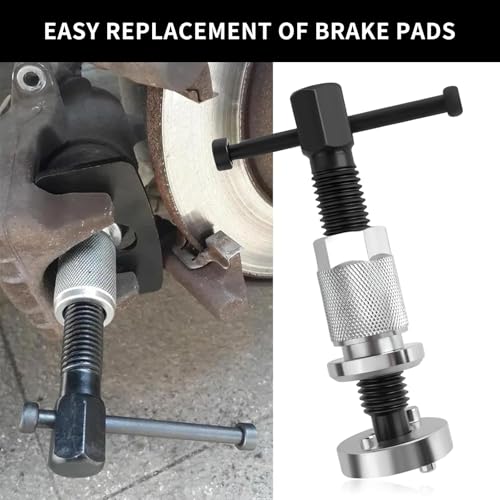Car Brake Piston Wind Back Tool, 3pcs/Set Brake Caliper Piston Rewind Tool, Auto Rear Brake Pad Wind Back Tool, Brake Caliper Wind Back Tool for Replacement of Rear Brake Pad (Black)