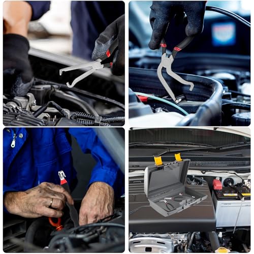 3Pcs Electrical Disconnect Pliers 37960/37980, Electrical Connector Pliers Sets(Straight & 60°Bend & 2 Head Separator), Push Tab Style Plugs for Connector Removal,Fuel Line Air Flow Sensor