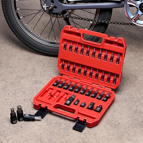 38 Piece Torx Bit Set, Premium S2 Alloy Steel, Solid Star T6 ~ T70 & Tamper Proof T6 ~ T70, with Socket Adapters - style: 38PCS T socket set