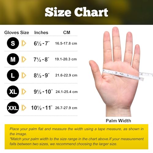 TitanFlex Heavy Duty Industrial Nitrile Gloves with Raised Diamond Texture, 8-mil, Latex Free (Green/Dark Green/Yellow) - color: 07 Yellow (50ct), size: Small