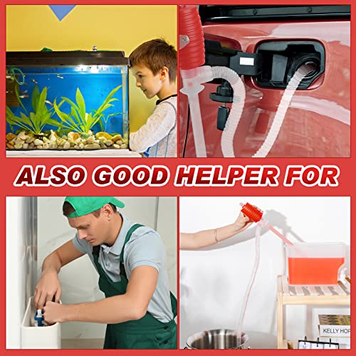 BBTO 12 Pcs Hand Siphon Pump Gas Liquid Manual Handheld Portable Transfer Fuel Pump for Vehicles and Lawn Mowers Efficient Kerosene Water Light Oil Petrol Alcohol