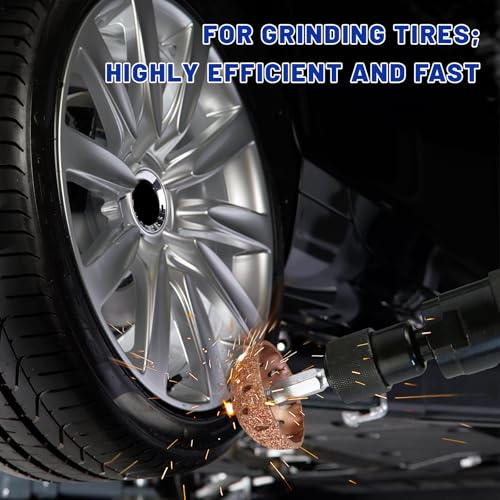 34 PCS Tire Patch Roller Kit, 35mm 43mm 58mm Auto Tire Tube Patches Kit with Roller & Scraper, Portable Wheel Repair Stitcher Tool for Car Truck Motorcycle Bike Grinding