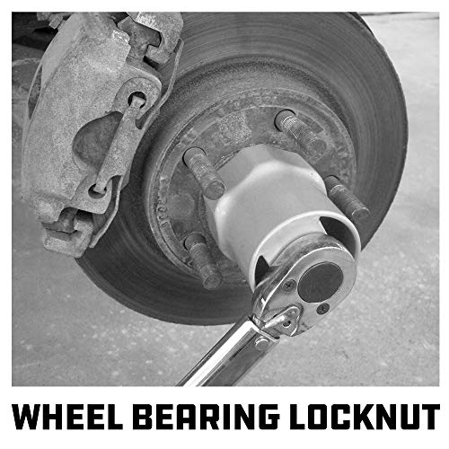 Powerbuilt 2-9/16 Inch Rounded Wheel Bearing Lock Nut Socket, 6 Point Hex, Dodge Trucks Manual Hubs - 647067 - style: 2-9/16" Rounded Hex