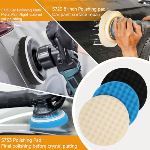 ππ©π π«ππππ Polishing Pad-8 Inch for 7" Backing Plates βReplace for 3m 5275 5723 5733 Foam Buffing Pads- Car Polishing Cutting Sponge Pads Compatible with dewalt, spta and Chemical Guys Polisher