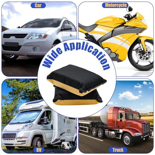 2PCS Window Defogger Sponge, Absorbent Window Glass Defogger Car Windshield Cleaner for Auto Cleaning (Yellow+Black)