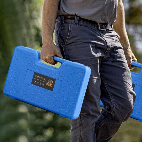 Valve Spring Compressor | 10 Piece Spring Clamp Tool Kit with C Clamp, Collet Pusher Adapters, Extension Rods, and Lever for Car, Motorcycle, ATV, and Small Engine Repairs (Blue) - color: BLUE