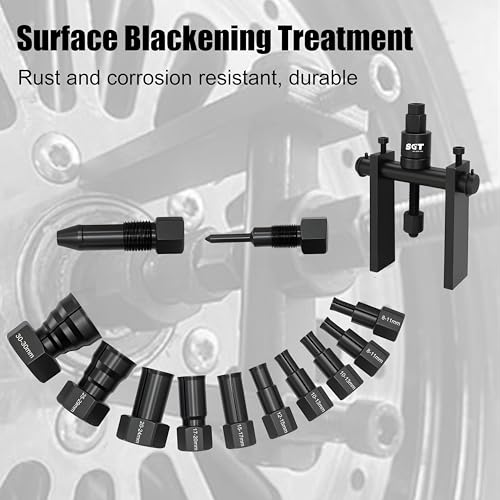 SGT Premium 14‑Piece Blind Hole Bearing Puller Set Internal Bearing Extractor Kit with Slide Hammer, Expandable Collets & Carry Case for Automotive Mechanical Repair Tools