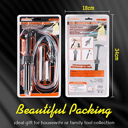 SEDY Lubricant Fluid Transfer Pump,Transmission Fluid Pump,Gear Oil Pump for Gallon Bottles & Wide Mouth Quart Bottles,Differential Fluid Pump,Hand Transfer Gear Oil,Transmission & Differential Fluid - style: Manual Hand Pump
